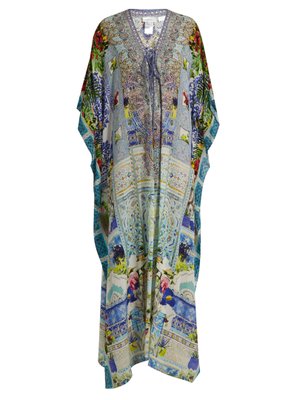 My Majorelle-print silk kaftan | Camilla | MATCHESFASHION UK