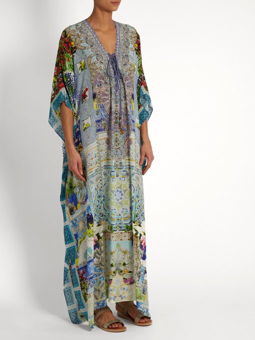 My Majorelle-print silk kaftan | Camilla | MATCHESFASHION UK