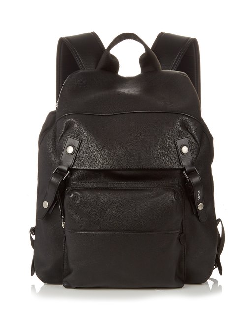 Grained-leather and nylon backpack | Lanvin | MATCHESFASHION UK