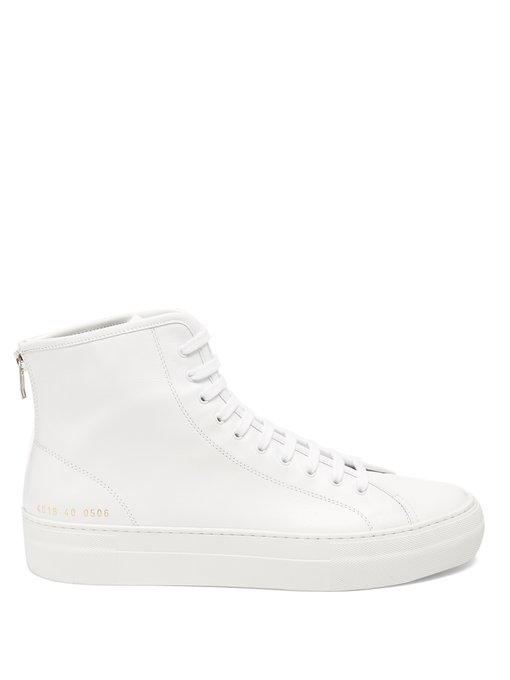 2 Stores In Stock: COMMON PROJECTS Tournament High-Top Leather Flatform ...