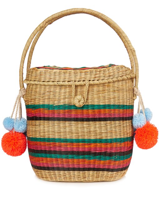 Cinto striped wicker basket bag | Sophie Anderson | MATCHESFASHION UK