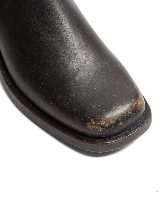 Santiago distressed-leather boots | Balenciaga | MATCHESFASHION UK