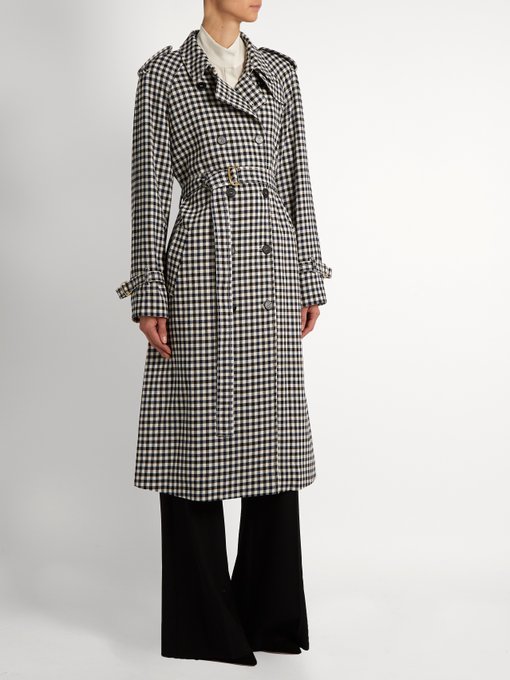 Gingham wool trench coat | Sonia Rykiel | MATCHESFASHION UK