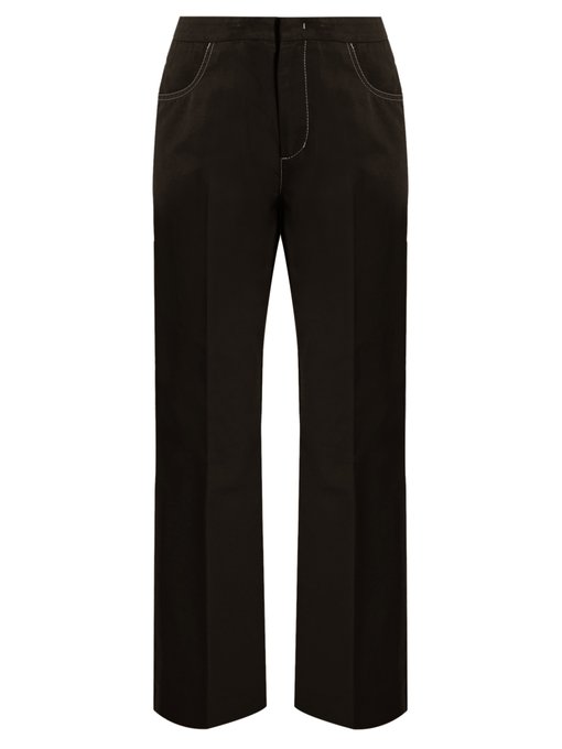 High-rise straight-leg cotton-blend trousers | No. 21 | MATCHESFASHION UK