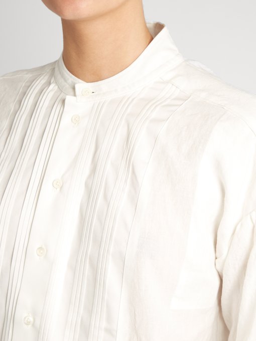 Maine pleated-bib vintage-linen blouse | Joseph | MATCHESFASHION US