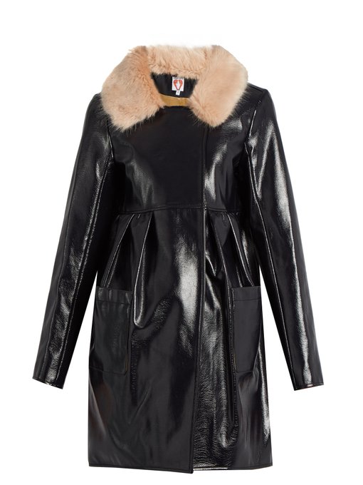 Locket patent faux-leather coat | Shrimps | MATCHESFASHION US