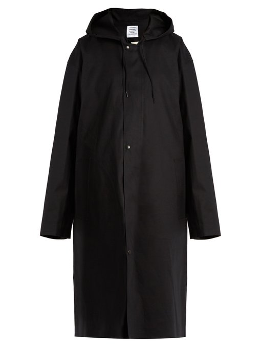 X Mackintosh cotton oversized hooded raincoat | Vetements ...