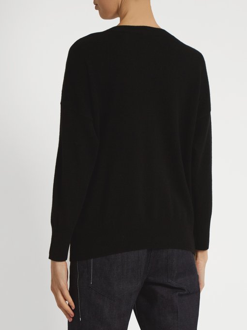 EQUIPMENT Melanie Round-Neck Cashmere Sweater, Colour: Black | ModeSens