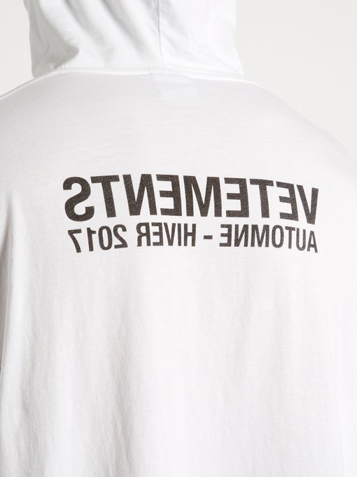 Hooded long-sleeved T-shirt | Vetements | MATCHESFASHION UK