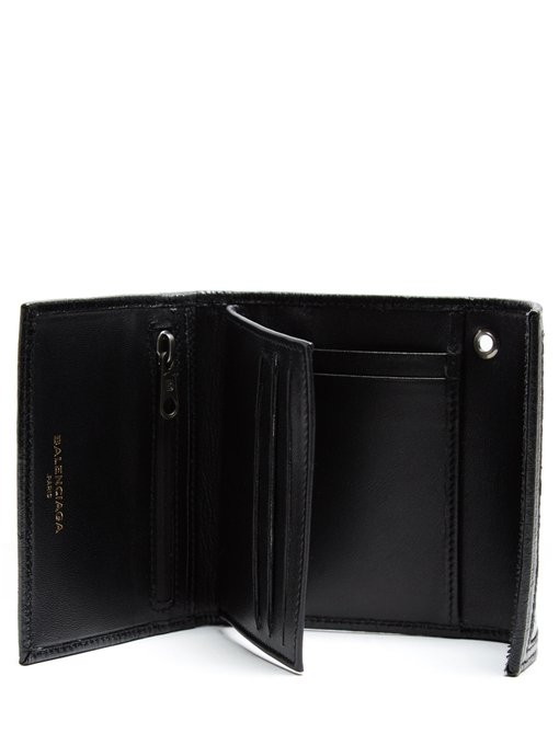 BALENCIAGA Leather Wallet, Colour: Black | ModeSens