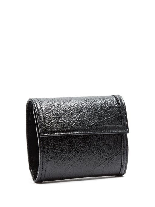 BALENCIAGA Leather Wallet, Colour: Black | ModeSens