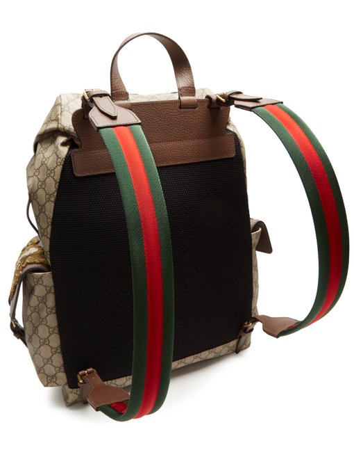 GUCCI Gg Supreme Backpack With Patches, Beige/Brown in Beige Multicolor ...