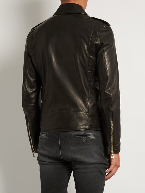 Leather biker jacket | Balmain | MATCHESFASHION UK