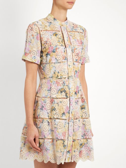 Valour hydrangea-print cotton dress | Zimmermann | MATCHESFASHION UK