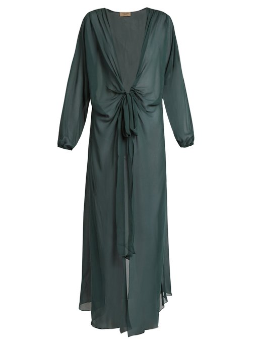 Long-sleeved silk cover-up | Adriana Degreas | MATCHESFASHION UK