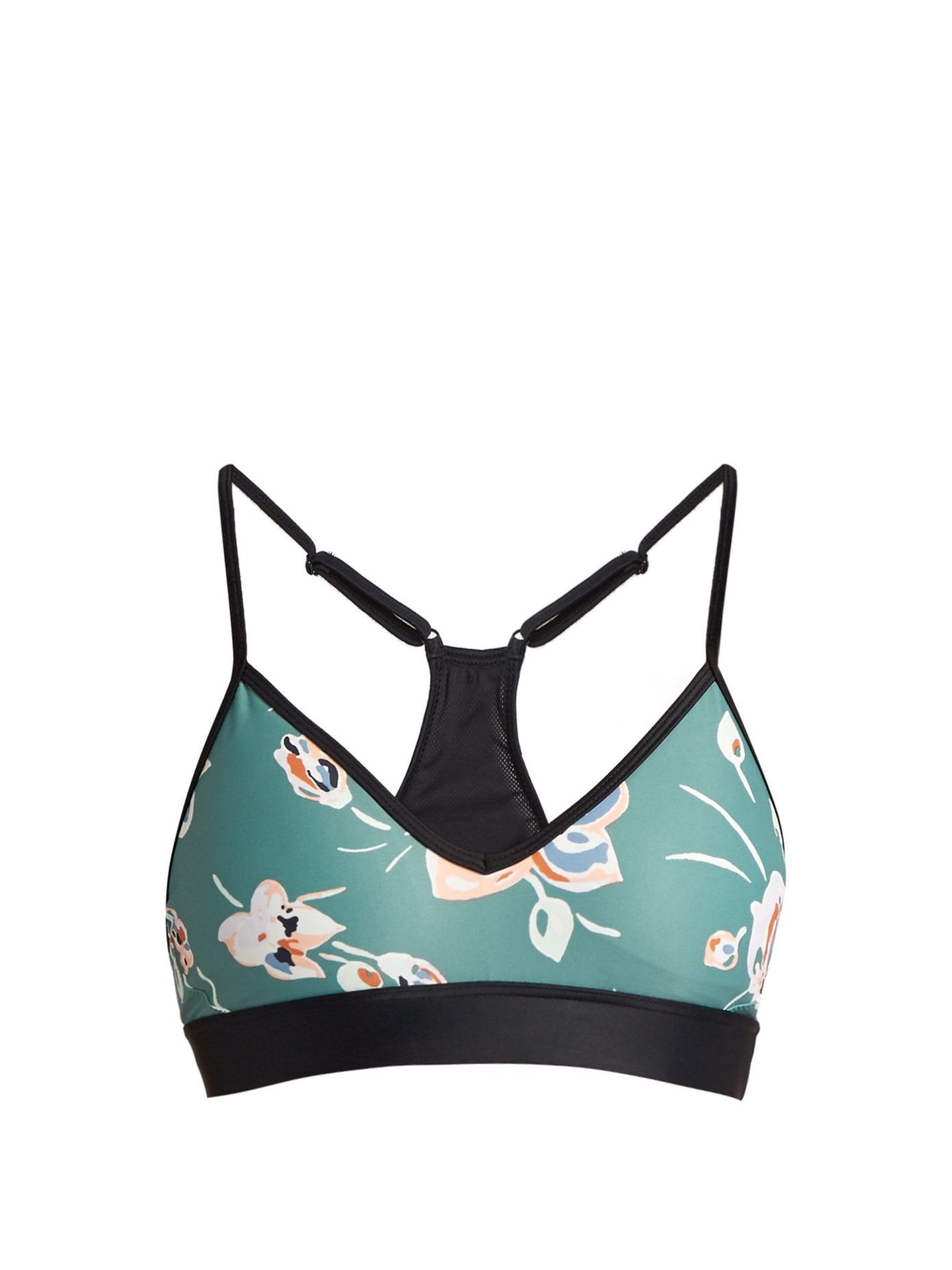 floral print sports bra