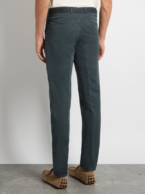 Slim-leg cotton and linen-blend trousers | Boglioli | MATCHESFASHION US