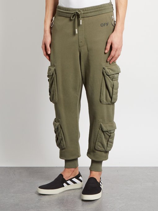 white ripped cargo pants