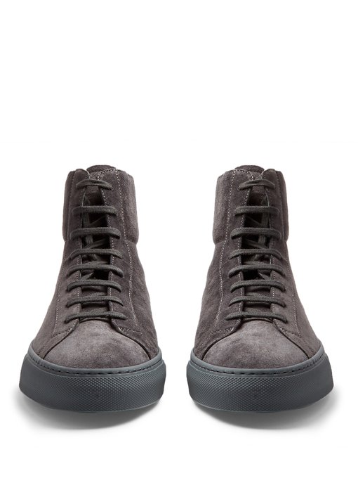 common projects high top suede