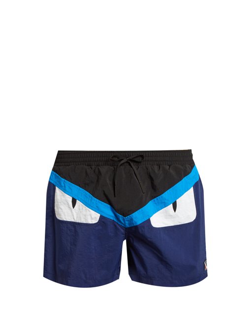 fendi monster swim trunks