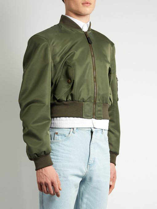 Cropped shell bomber jacket | Balenciaga | MATCHESFASHION.COM UK