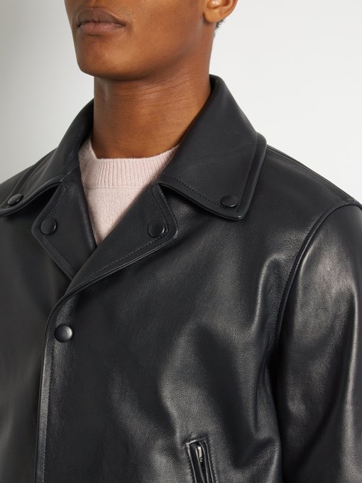 Awe notch-lapel leather jacket | Acne Studios | MATCHESFASHION UK