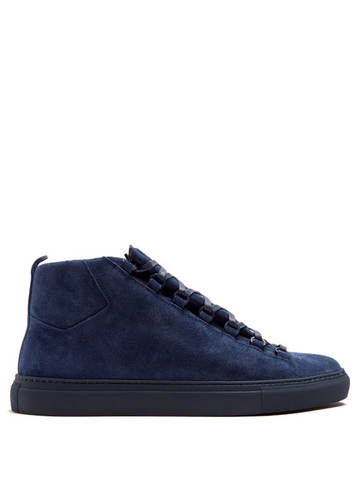 Arena high-top suede trainers 