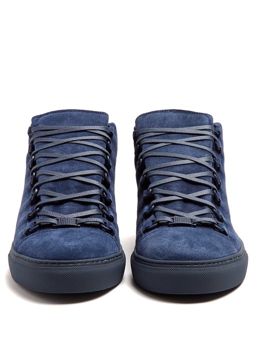 Arena high-top suede trainers 