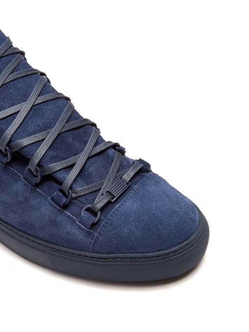 balenciaga blue suede shoes