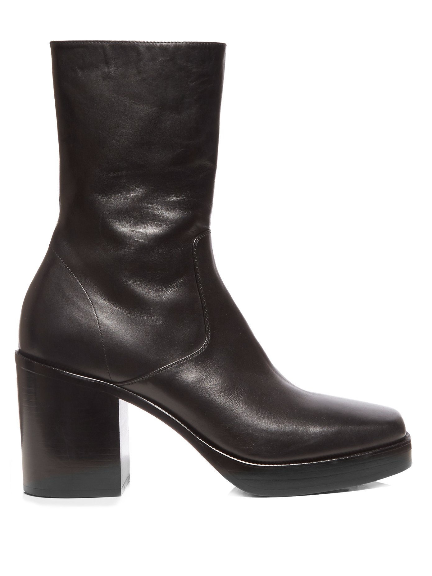 Leather platform boots | Balenciaga 