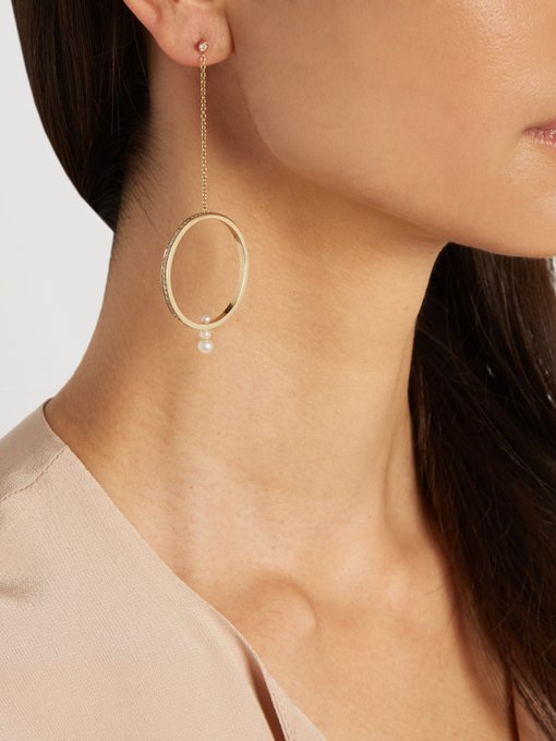 Diamond Pearl Yellow Gold Earring Anissa Kermiche Matchesfashion Us