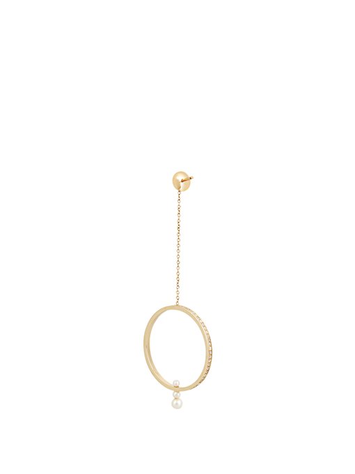 Diamond Pearl Yellow Gold Earring Anissa Kermiche Matchesfashion Us