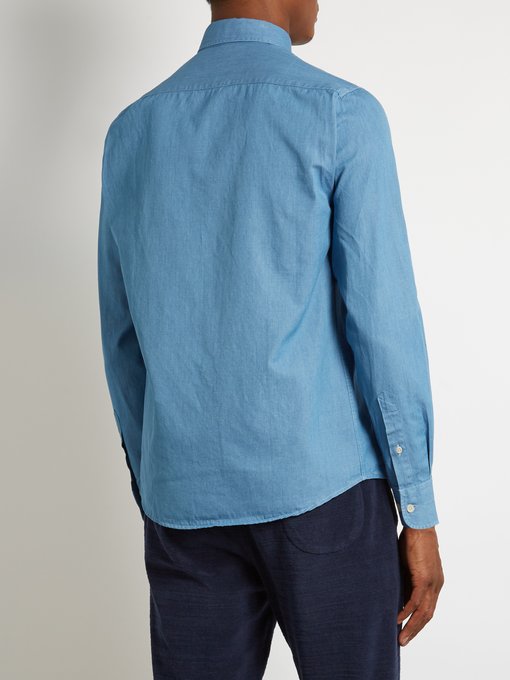 Cotton and linen-blend chambray shirt | Sunspel | MATCHESFASHION UK