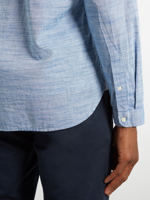 Eton-collar cotton-marl shirt | Oliver Spencer | MATCHESFASHION.COM UK