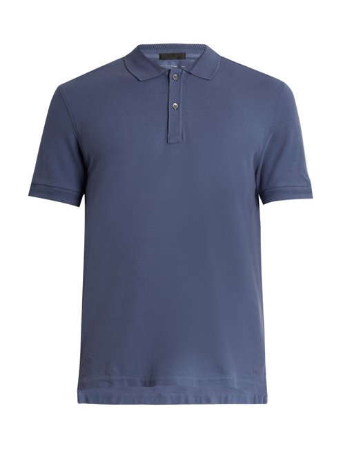 ATM ANTHONY THOMAS MELILLO Slim-Fit Cotton-Piqué Polo Shirt in Blue ...