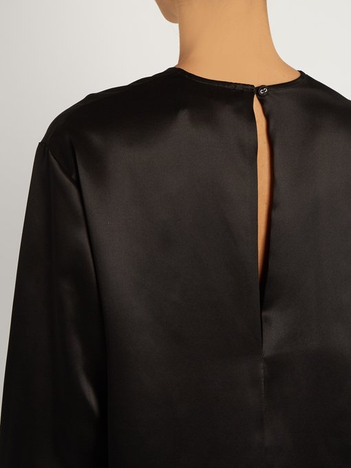 Crew-neck silk-satin blouse | Raey | MATCHESFASHION UK