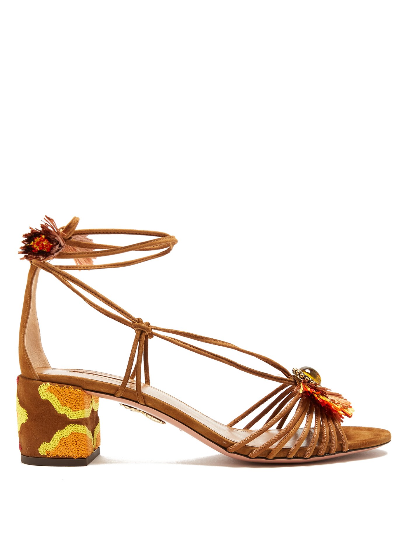 raffia block heels