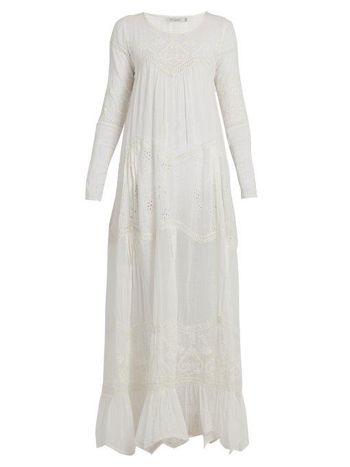 Vaudeville Embroidered Cotton Gauze Maxi Dress Mes Demoiselles MATCHESFASHION US