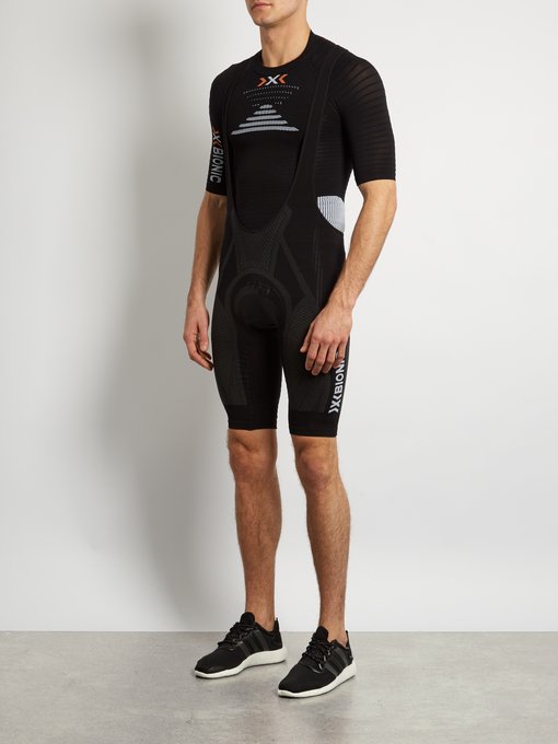 X-BIONIC The Trick® Bib Performance Shorts in Colour: Black And Grey ...