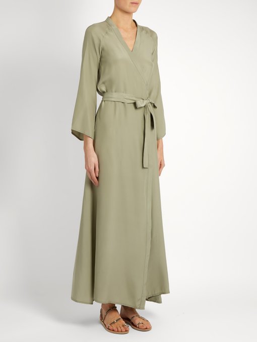 Stella silk-satin wrap dress | RHODE | MATCHESFASHION US