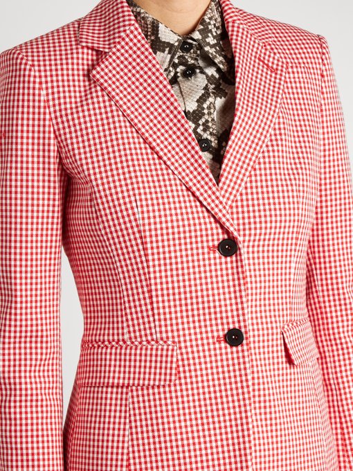 Fenice gingham cotton-blend blazer展示图