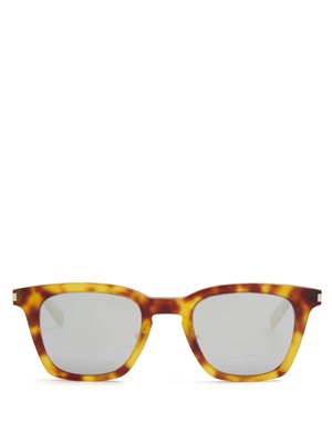 D-frame tortoiseshell acetate sunglasses | Saint Laurent