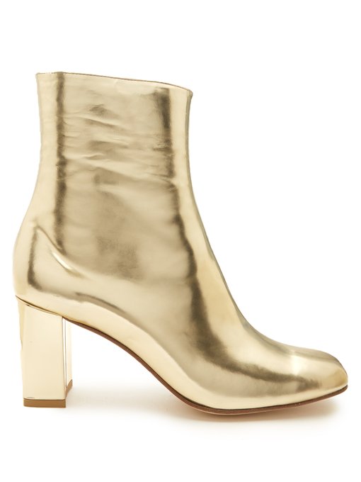 MARYAM NASSIR ZADEH Agnes Block-Heel Leather Ankle Boots, Colour ...