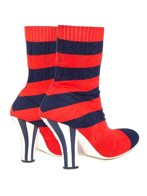 Striped sock boots | Fendi | MATCHESFASHION UK
