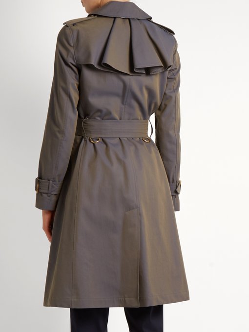 Townley ruffled-collar cotton trench coat | Burberry | MATCHESFASHION AU