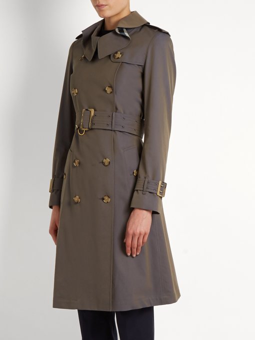 Townley ruffled-collar cotton trench coat | Burberry | MATCHESFASHION AU