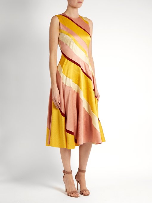 Seersucker-silk striped dress | Roksanda | MATCHESFASHION UK
