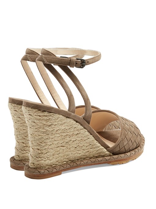 Intrecciato suede espadrille wedge sandals | Bottega Veneta ...