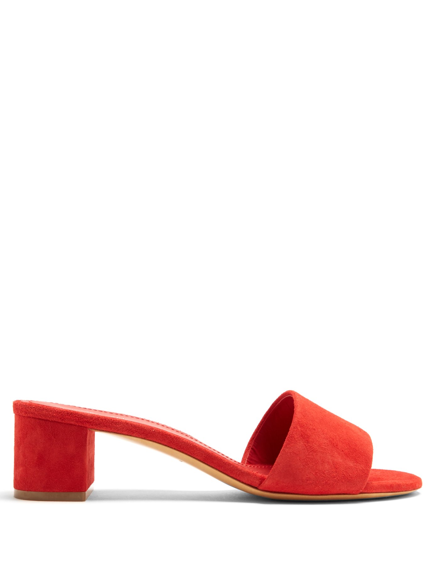 Single-strap suede sandals | Mansur 