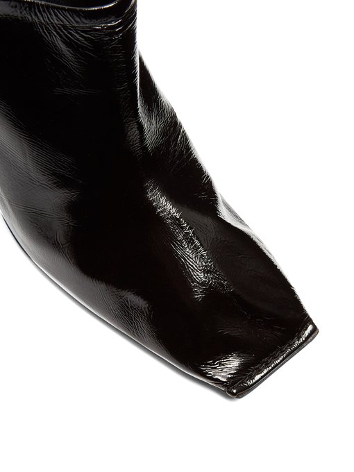 square toe leather mules balenciaga